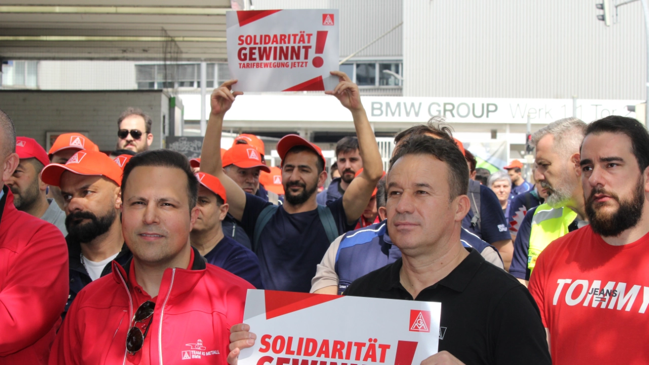 Leiharbeit Aktionstag bei BMW München am 23. Mai 2023 für 3000 Euro Inflationsprämie.