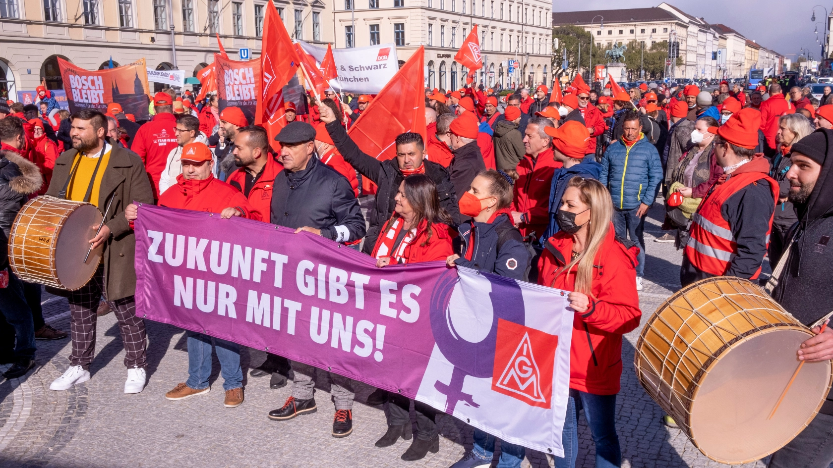 Demonstration und Kundgebung am Odeonsplatz, München