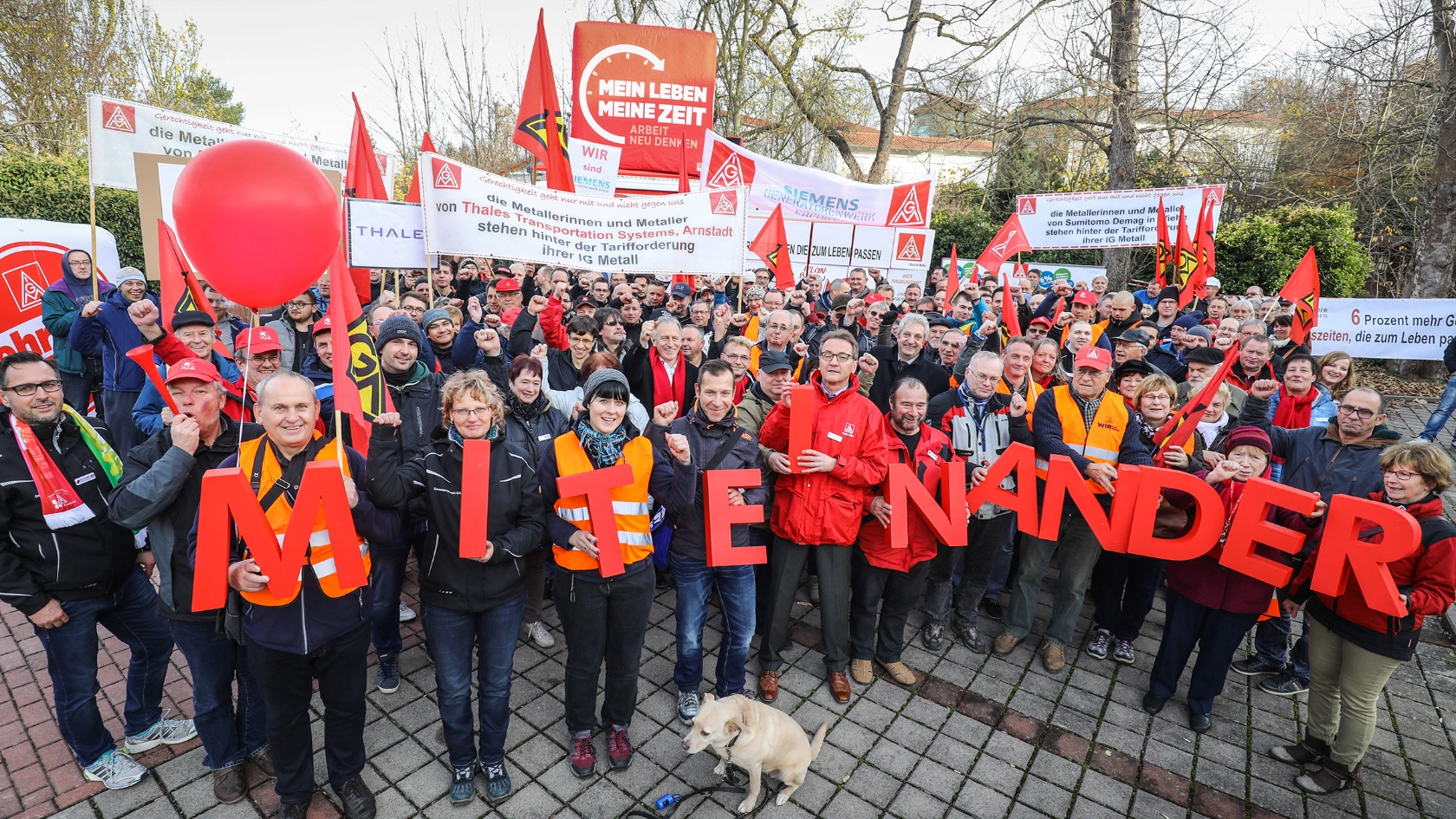 Metaller von Thales Transportation Systems, Arnstadt