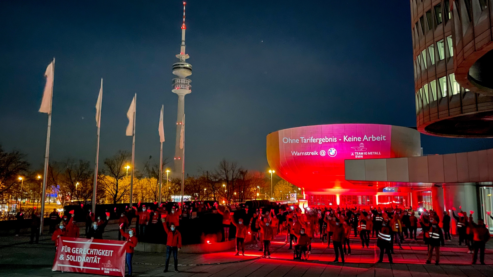 Warnstreik in München in der Tarifrunde M+E