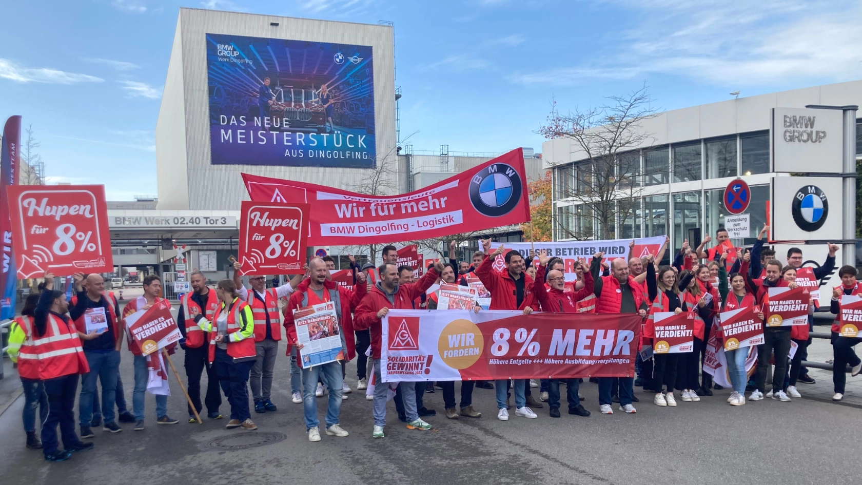 Metall&Elektro Tarifrunde Countdownaktion BMW Dingolfing