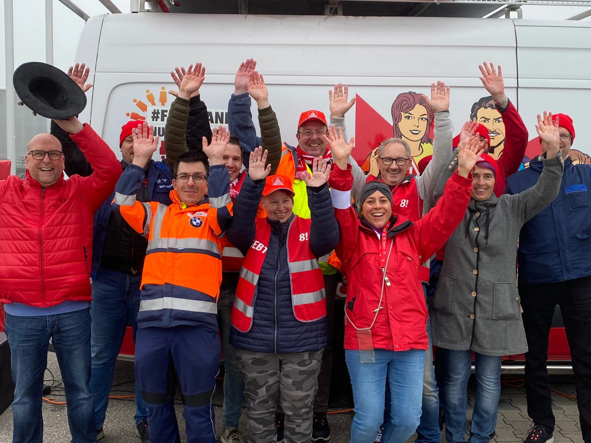 Warnstreik von BMW Wackersdorf und Schnellecke