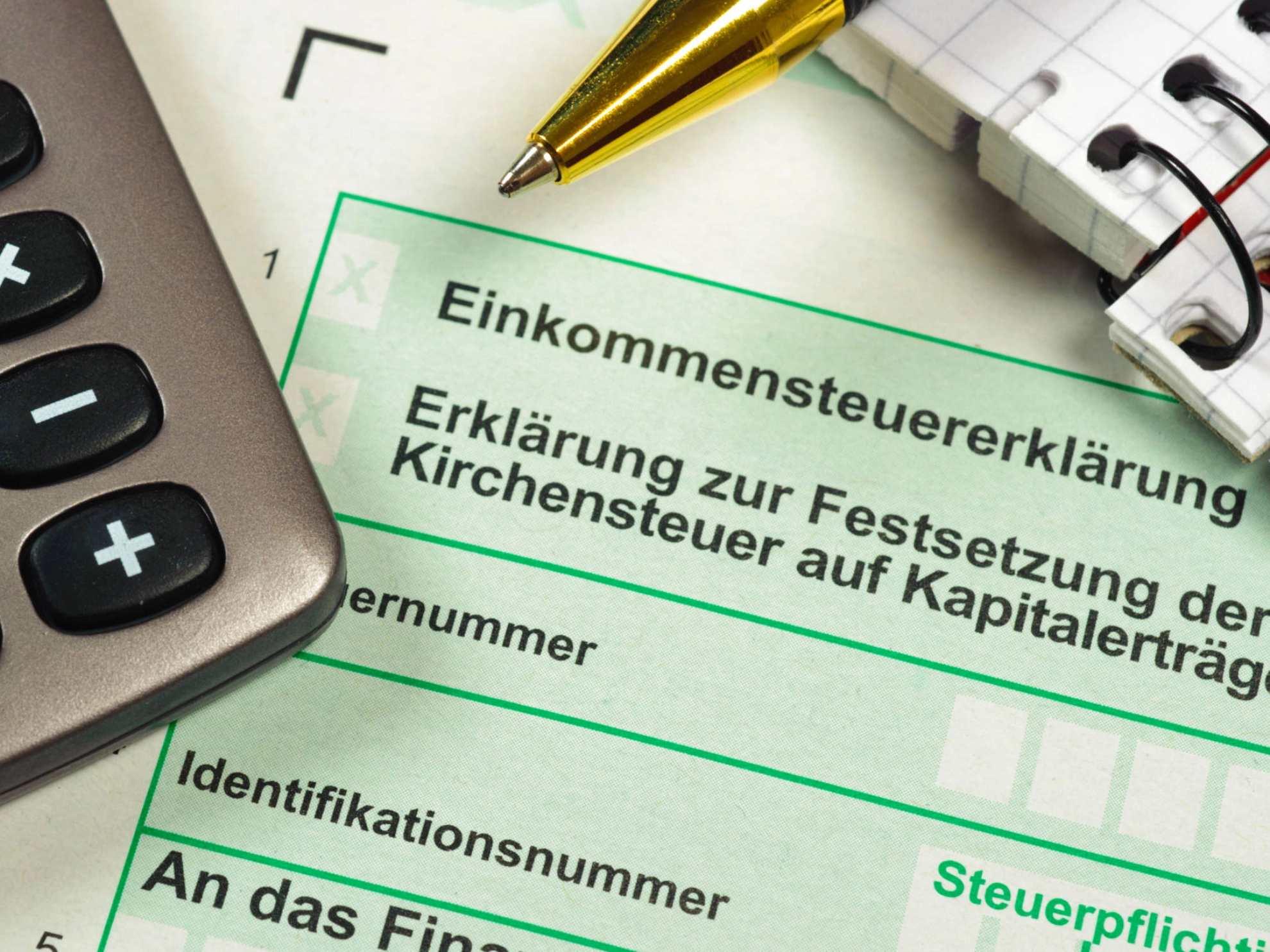 Ein Formular zur Einkommenssteuererklärung.
