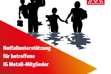 Anhaltende Hochwasserlage - die IG Metall hilft!