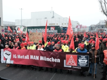 Münchner IG Metall zieht positive Bilanz nach erster Warnstreikwelle