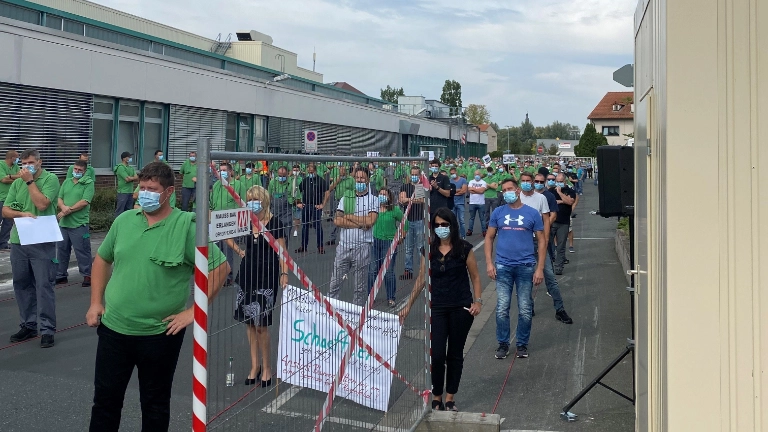 Schaeffler Aktionstag Höchstadt gegen Standortabbau