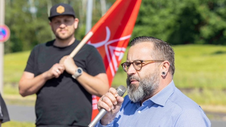 Warnstreik bei Magna Mirrors in Dorfprozelten