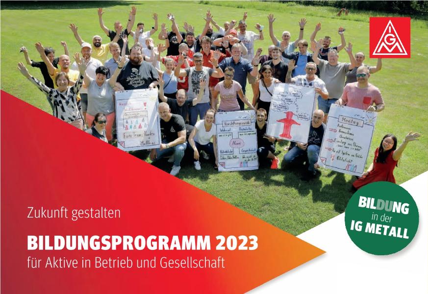 Bildungsprogramm 2023 für Aktive in Betrieb und Gesellschaft